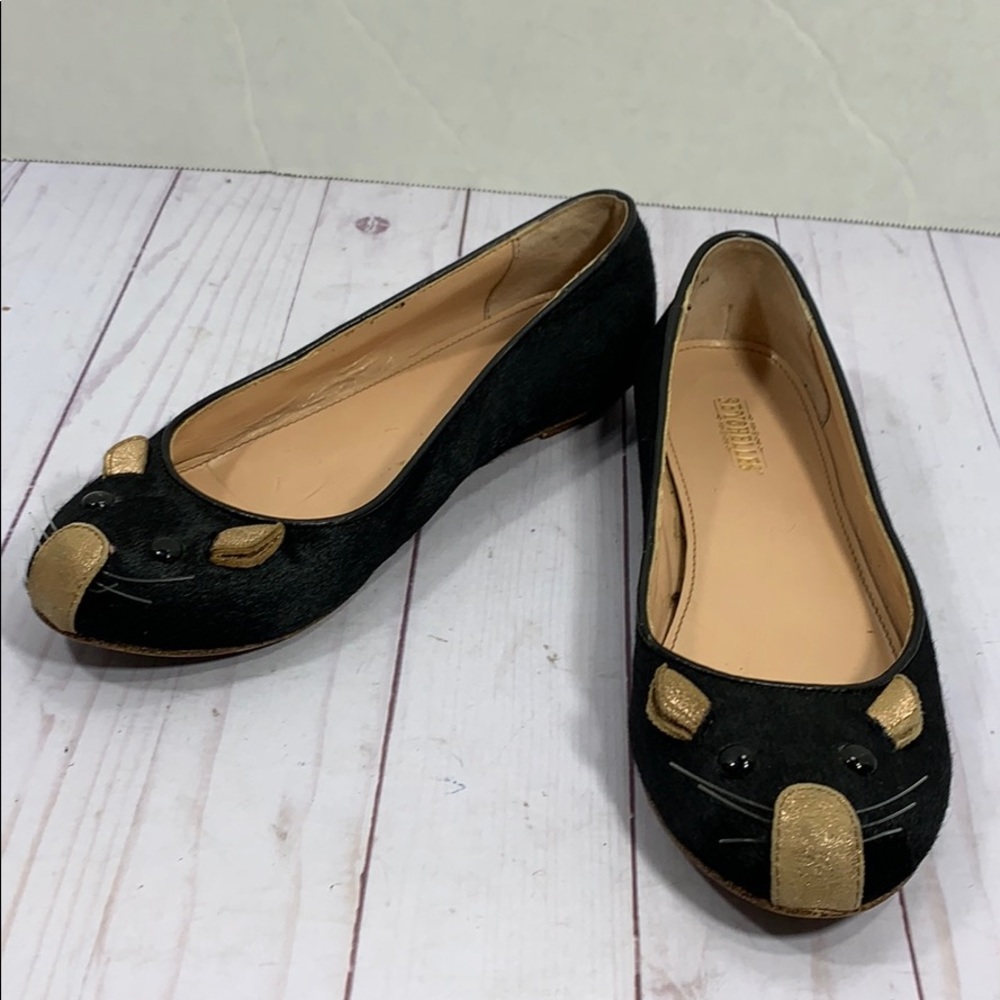 Seychelles calf hair mouse flats size 36